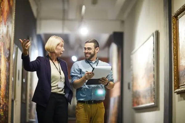 The museum curator needed a break.