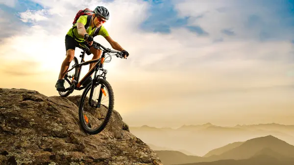 What do you call a mountain biker if his bicycle breaks?